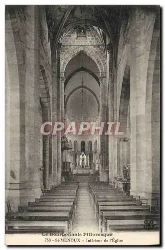 Cartes postales St Menoux Interieur de L'Eglise