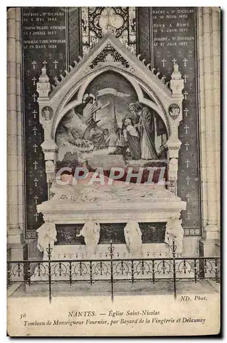 Cartes postales Nantes Eglise Saint Nicolas Tombeau de Monseigneur Fournier par Bayard de la Vingterie et Delaun