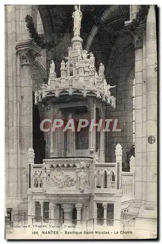 Ansichtskarte AK Nantes Basilique Saint Nicolas La chaire