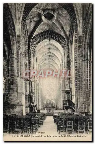 Cartes postales Guerande L'Interieur de la Collegiale St Aubin