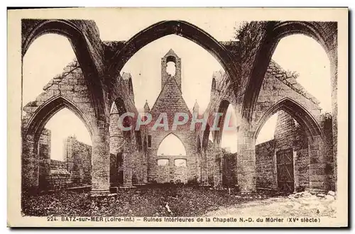 Ansichtskarte AK Bata Sur Mer Ruines Interieures de la Chapelle ND du Murier