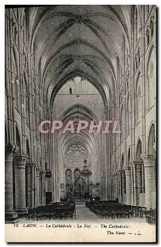 Cartes postales Laon La Cathedrale La nef