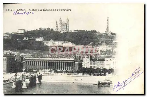 Cartes postales Lyon Coteau Eglise de Fourviere