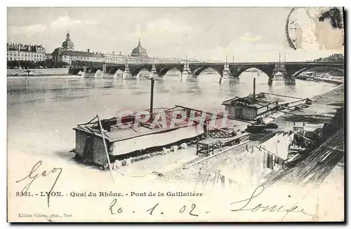 Cartes postales Lyon Quai du Rhone Pont de la Guillotiere