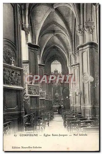 Ansichtskarte AK Compiegne Eglise Saint Jacques Nef laterale