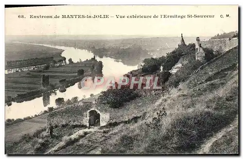 Cartes postales Environs de Mantes la Jolie Vue Exterieure de L&#39Ermitage St Sauveur