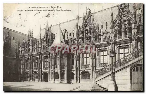 Ansichtskarte AK Rouen Palais De Justice Cour Interieure