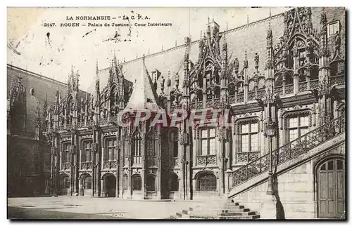 Cartes postales Rouen Palais De Justice Cour Interieure