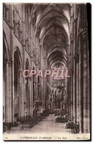 Cartes postales Cathedrale D&#39Amiens La nef