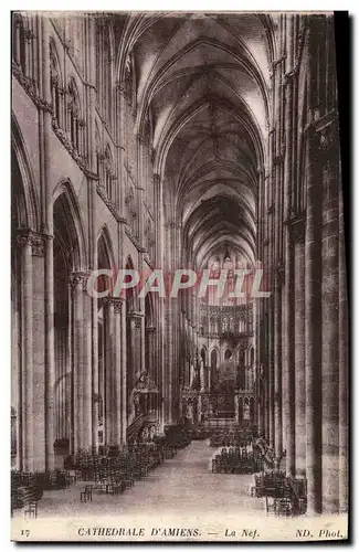 Cartes postales Cathedrale D'Amiens La nef