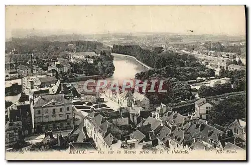 Ansichtskarte AK Meaux Vue Sur la Marne Prise de la Cathedrale