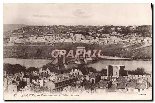 Ansichtskarte AK Avignon Panorama sur le Rhone