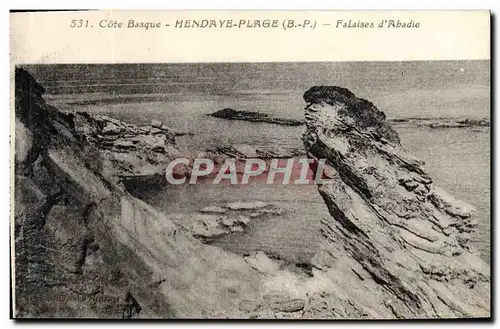 Cartes postales Hendaye Plage Falaises d&#39Abadie