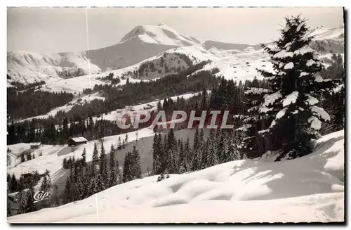 Cartes postales moderne Le Mont d&#39Arbois Le Mont Joly les pistes de la Croix et des Communailles