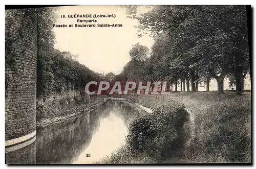 Cartes postales Guerande Remparts Fosses et Boulevard Sainte Anne