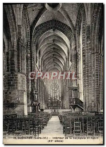 Ansichtskarte AK Guerande Interieur de la Collegiale St Aubin