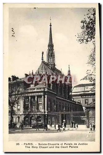 Ansichtskarte AK Paris Sainte Chapelle et Palais de Justice