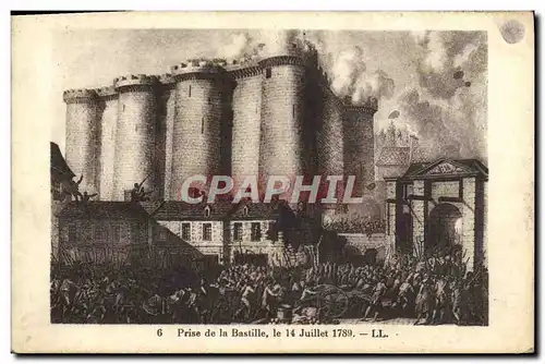 Cartes postales Paris Prise de la Bastille 14 juillet 1789