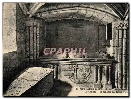 Cartes postales Guerande Interieur de la Collegiale la crypte Tombeau de Tristan de Carne
