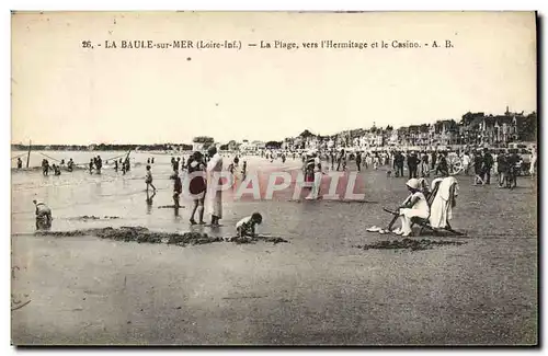 Cartes postales La Baule sur Mer La Plage Vers L&#39Hermitage et le Casino