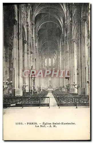 Cartes postales Paris Eglise Saint Eustache La nef