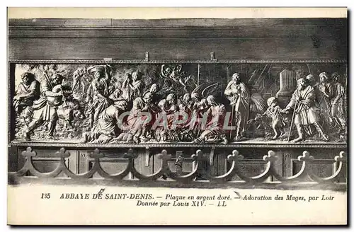 Ansichtskarte AK Abbaye De Saint Denis Plaque en Argent Dore Adoration des Mages par Loir Donnee par Louis XIV