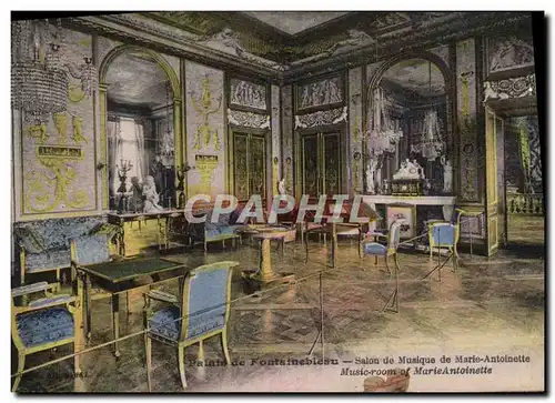 Cartes postales Palais de Fontainebleau Salon de Musique de Marie Antoinette