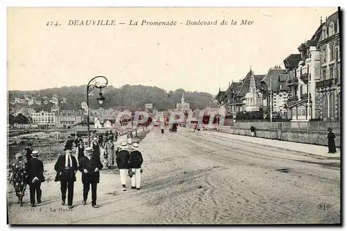 Cartes postales Deauville La Promenade Boulevard de la Mer