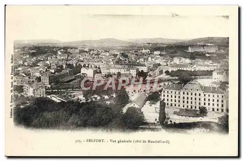 Cartes postales Belfort Vue Generale Cote de Montbeliard