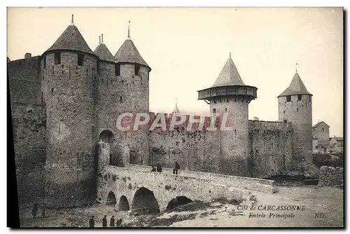 Cartes postales Cite de Carcassonne Entree principale