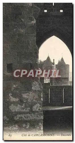 Cartes postales Cite de Carcassonne Descente de la Barbacane