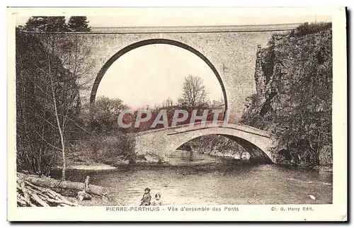 Cartes postales Pierre Perthuis Vue d'ensemble Des Ponts