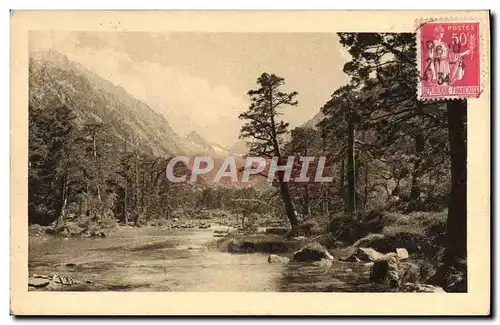 Ansichtskarte AK Cauterets Chemin du Lac Gaube Lac de Huats