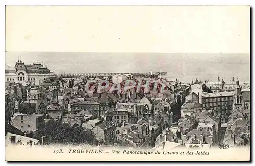 Cartes postales Trouville Vue Panoramique du Casino et des Jetees