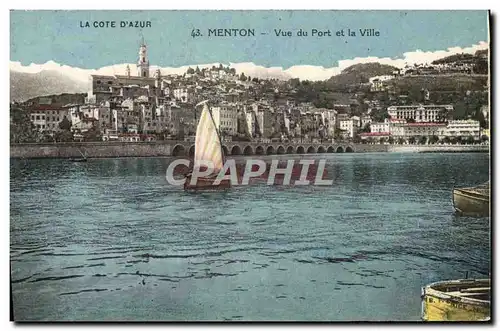 Cartes postales Menton Vue Du Port et la Ville