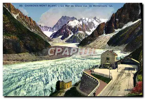 Cartes postales Chamonix Mont Blanc La Mer De Glace Vue De Montenvers