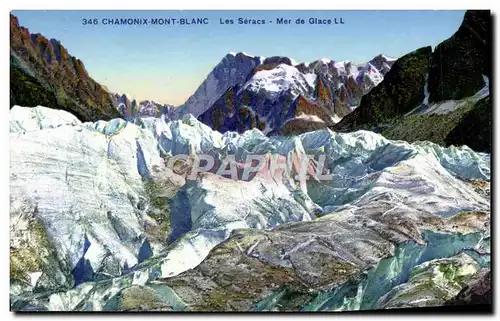 Ansichtskarte AK Chamonix Mont Blanc Les seracs Mer de glace