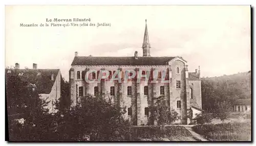 Cartes postales Monastere de la Pierre Qui Vire Cote des jardins