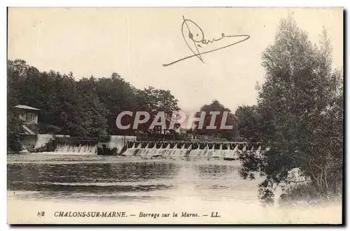 Cartes postales Chalons Sur Marne Barrage Sur La Marne