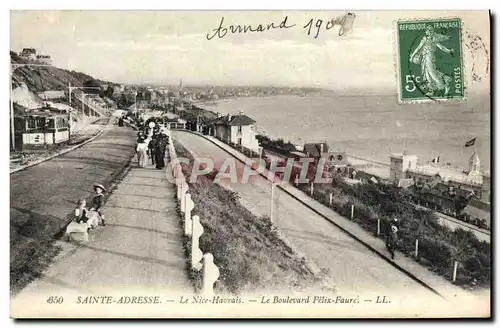 Cartes postales Saint Adresse Le Nice Havrais Le boulevard Felix Faure