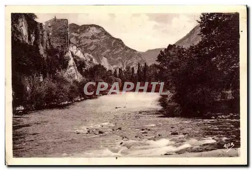Cartes postales Tarascon Sur Ariege Les remparts et l&#39Ariege au confluent du Vicdessos
