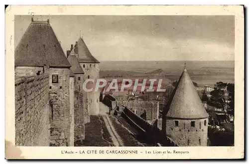 Cartes postales La Cite De Carcassonne Les Lices et les Remparts