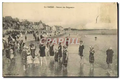 Cartes postales La Baule Retour des Baigneurs