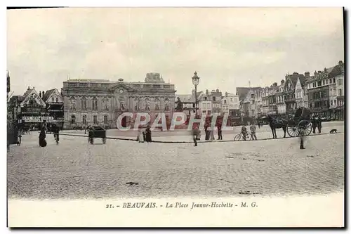 Cartes postales Beauvais La Place Jeanne Hachette