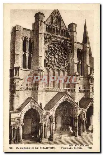 Cartes postales Cathedrale De Chartres Portail Nord