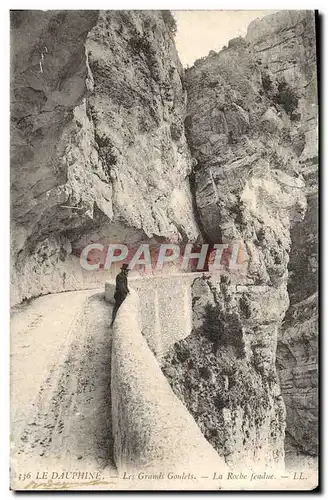 Cartes postales Le Dauphine Les Grands Goulets La Roche fendue