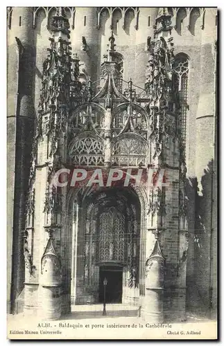 Cartes postales Albi Baldaquin et Porte Interieure de la Cathedrale