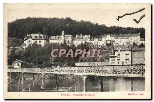 Cartes postales Epinal Passerelle du Cours