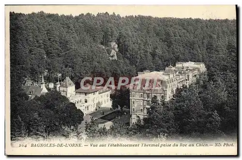 Cartes postales Bagnoles De L&#39Orne Vue Sur L&#39etabissement thermal prise du Roc au Chien