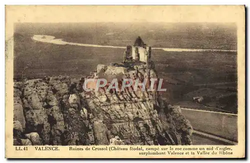 Cartes postales Valence Ruines de Crussol